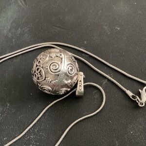 25” Silver Bell Necklace Filigree Box Angel Caller Mothers & Babies